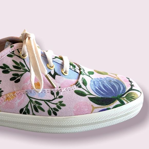 Keds Rifle Paper pink floral shoes 6.5 W - Picture 2 of 11